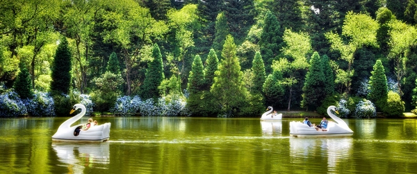 O que pode ser mais romântico do que essa vista do Lago Negro, em Gramado?