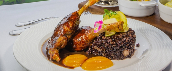 A gastronomia requintada é outro ponto fortíssimo dos resorts de Gramado, como este prato do La Caceria.