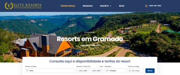 Reserve com facilidade e segurança com a Elite Resorts, aqui mesmo no nosso site Gramado Resort